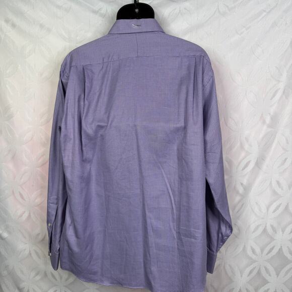 Tommy Bahama Dress Shirt Mens 16.5 34-35 Purple Houndstooth Long Sleeve NWT - Picture 4 of 12